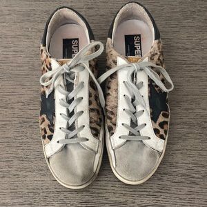 Golden good leopard sneakers size 40